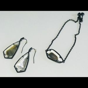Kendra Scott earrings and bracelet